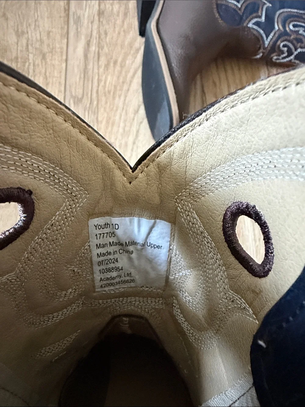 Magellan Outdoors Brown and Navy Kids Western Boots